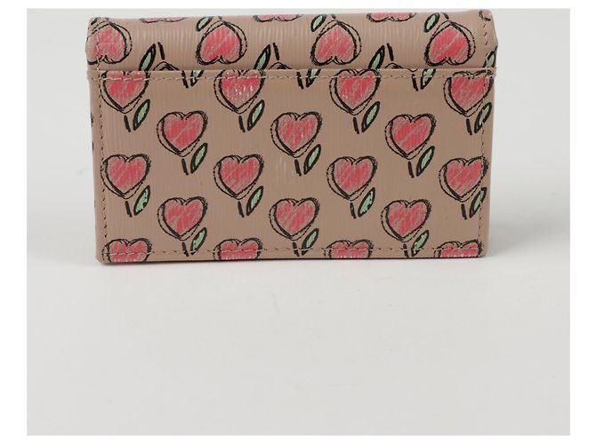 Prada Tarjetero con patrón de corazones Rosa - vista 3