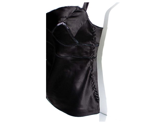 Blusa de Seda sin mangas Christian Dior Negro - vista 3
