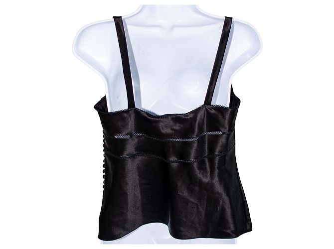 Blusa de Seda sin mangas Christian Dior Negro - vista 4
