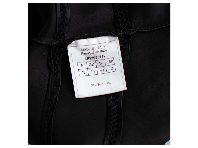 Blusa de Seda sin mangas Christian Dior Negro - vista 5