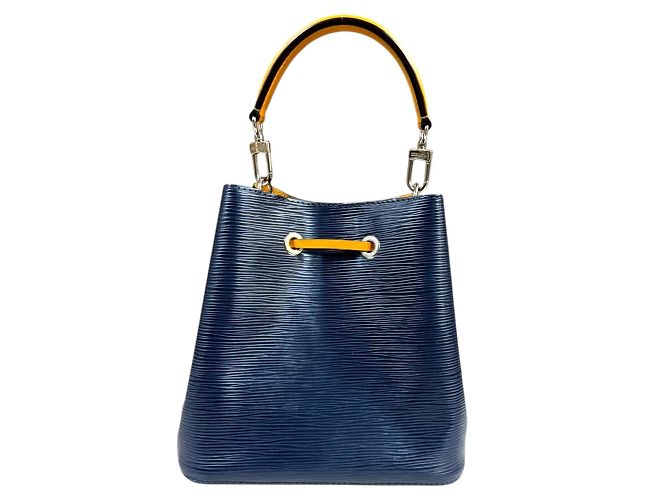 Néonoé Borsa a Spalla NeoNoe BB in Pelle Epi Louis Vuitton Arancione Blu navy - vista 3