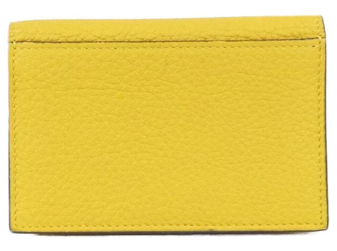 Fendi Leather Card Case in Yellow - view 2