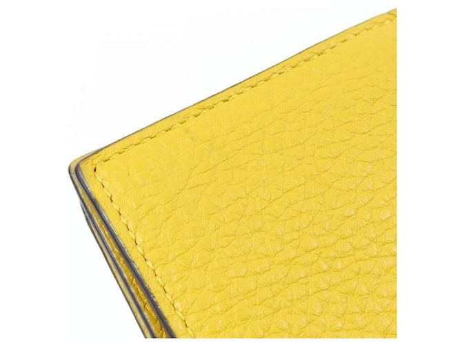 Fendi Leather Card Case in Yellow - view 3
