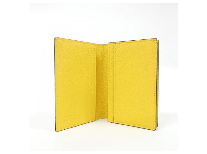Fendi Leather Card Case in Yellow - view 4
