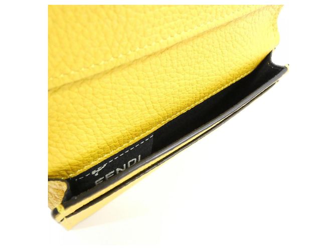 Fendi Leather Card Case in Yellow - view 6