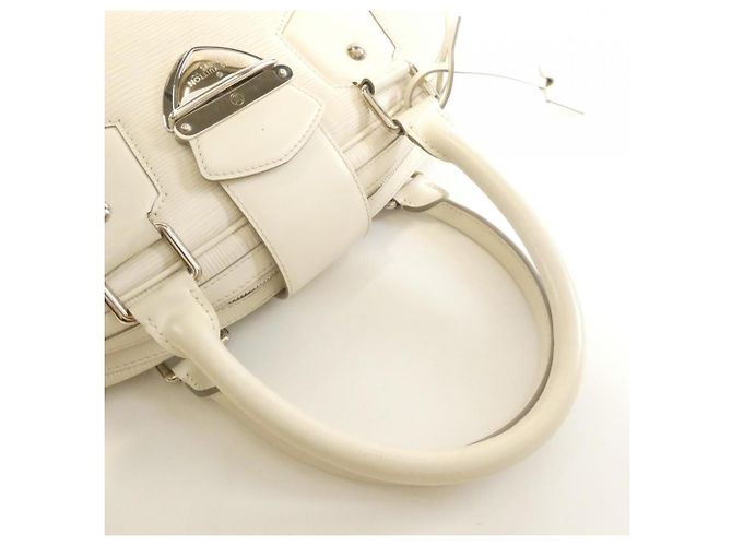 Borsa Louis Vuitton Epi Bowling Montaigne GM Bianco sporco - vista 7