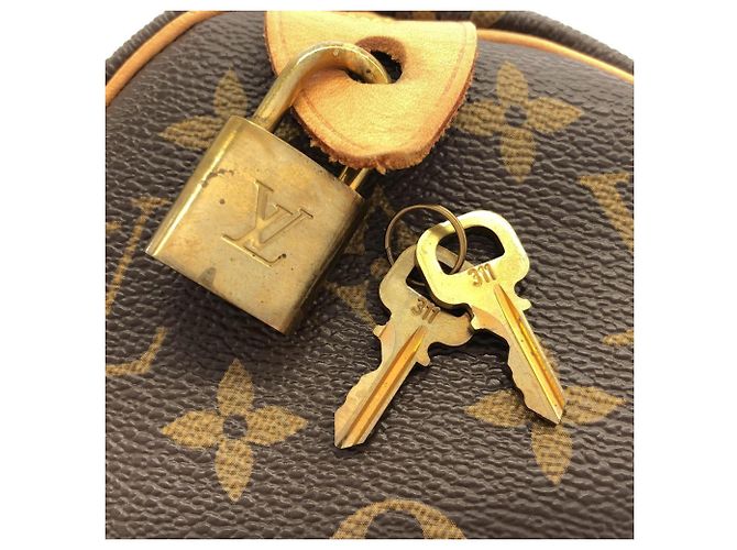 Borsa Boston Speedy 25cm Monogramma Louis Vuitton Marrone - vista 5