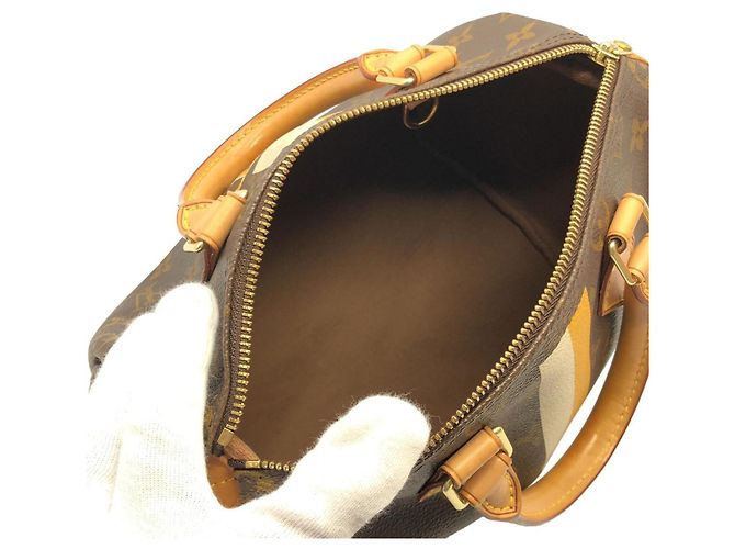 Borsa Boston Speedy 25cm Monogramma Louis Vuitton Marrone - vista 7