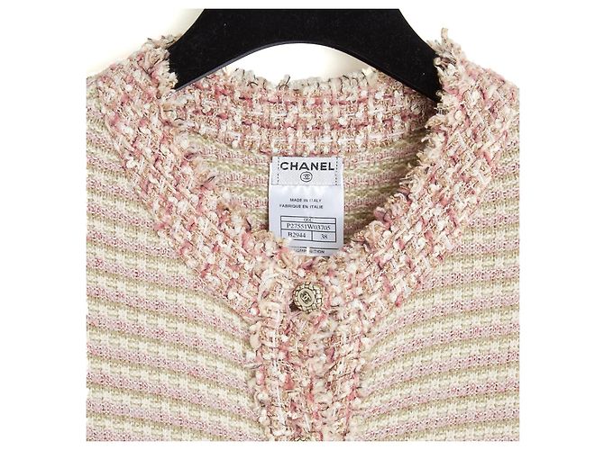 Chanel 2006 Maxi Cardigan Mantel FR38 Rosa Kaschmir Lange Jacke UK10 US6 Pink - Ansicht 4