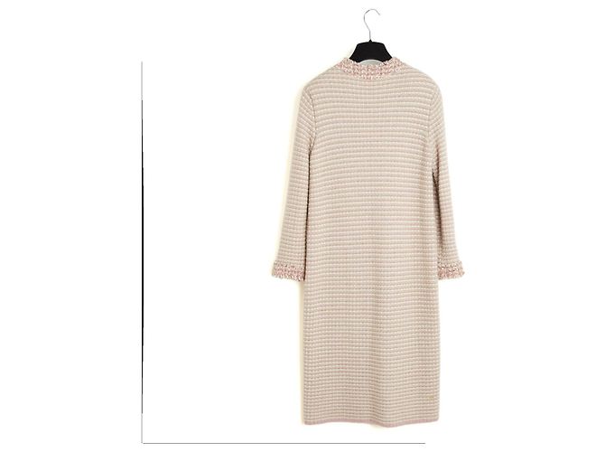 Chanel 2006 Maxi Cardigan Mantel FR38 Rosa Kaschmir Lange Jacke UK10 US6 Pink - Ansicht 5