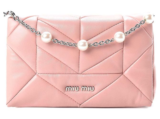 Miu Miu Gepolsterte Umhängetasche Pink - Ansicht 4