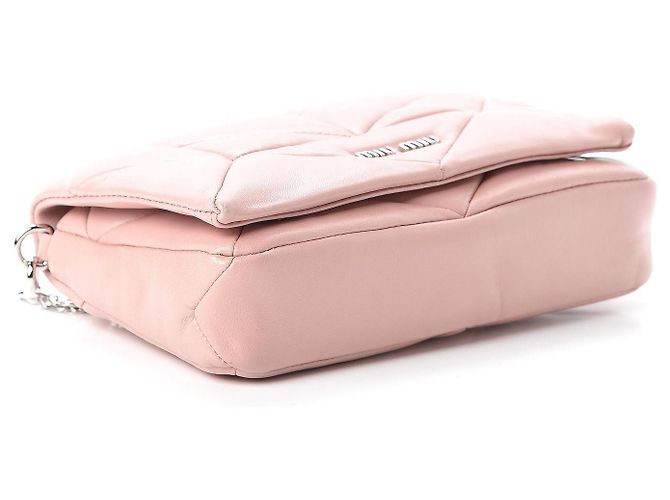 Miu Miu Gepolsterte Umhängetasche Pink - Ansicht 6