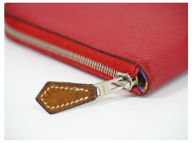 Hermès Hermes Azap Zip Around Silk'in Epsom Long Rosa - vista 6