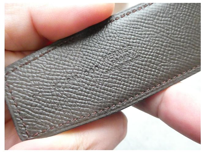 Hermès Gürtel 38mm neu taupe/schwarz mit Box und Dustbag 90CMS - Ansicht 4