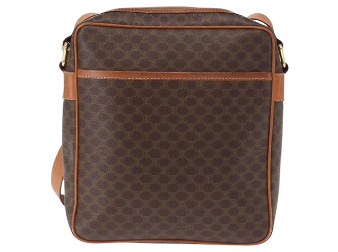 Céline Celine Vintage Macadam Schultertasche aus Canvas und Leder Braun - Ansicht 2
