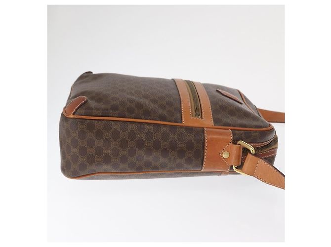 Céline Celine Vintage Macadam Schultertasche aus Canvas und Leder Braun - Ansicht 3