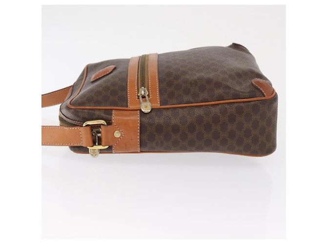 Céline Celine Vintage Macadam Schultertasche aus Canvas und Leder Braun - Ansicht 4