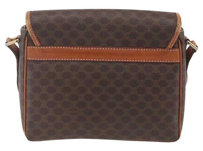 Céline Celine Vintage Macadam Canvas et Cuir Marron - vue 2