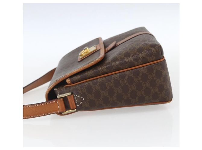 Céline Celine Vintage Macadam Canvas et Cuir Marron - vue 3