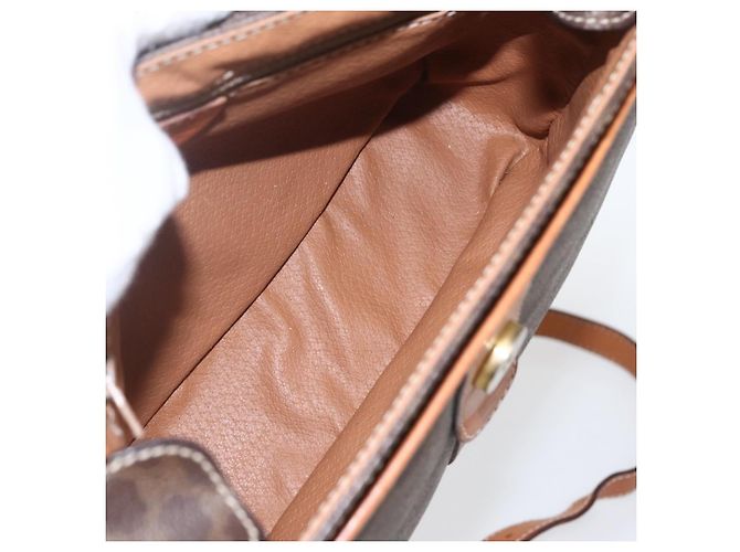 Céline Celine Vintage Macadam Canvas et Cuir Marron - vue 5