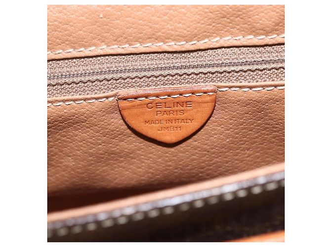 Céline Celine Vintage Macadam Canvas et Cuir Marron - vue 6
