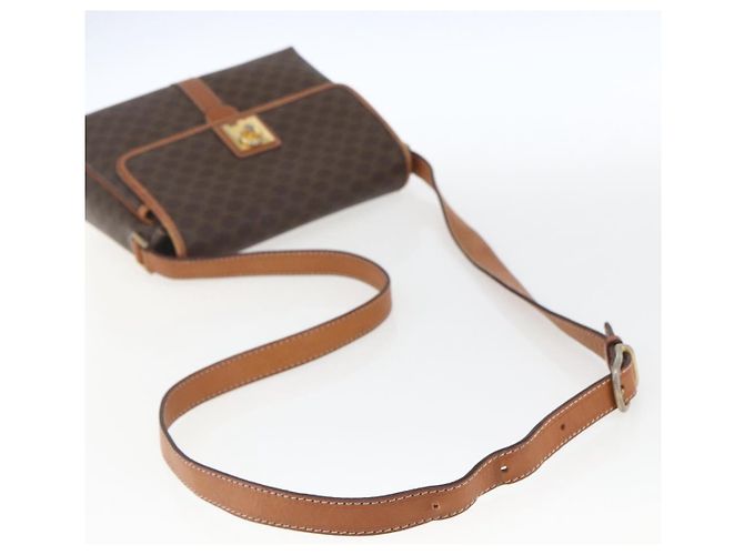 Céline Celine Vintage Macadam Canvas et Cuir Marron - vue 7