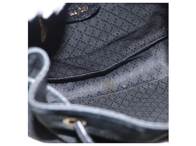 Gucci Vintage Bamboo Suede Mini Nero - vista 5