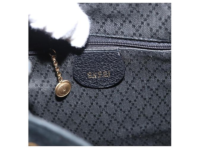Gucci Vintage Bamboo Suede Mini Nero - vista 7