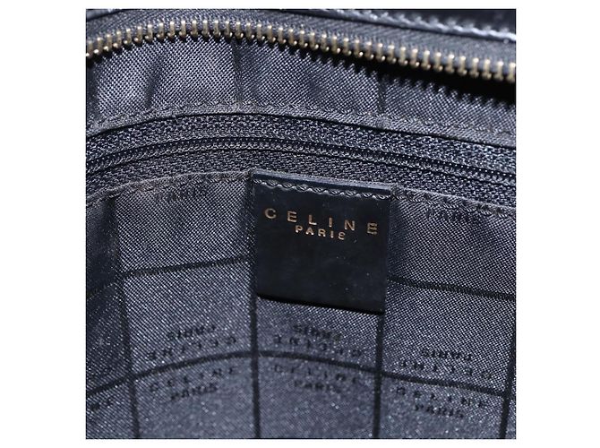 Céline Celine Vintage Macadam Schultertasche Macadam Canva Vinyl Braun - Ansicht 6
