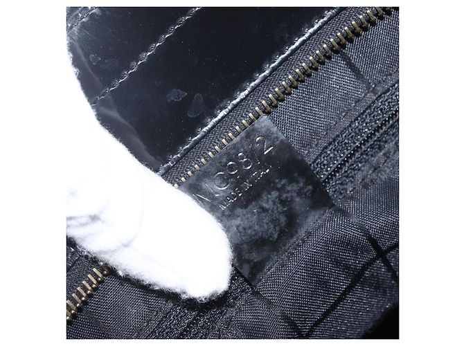 Céline Celine Vintage Macadam Schultertasche Macadam Canva Vinyl Braun - Ansicht 7