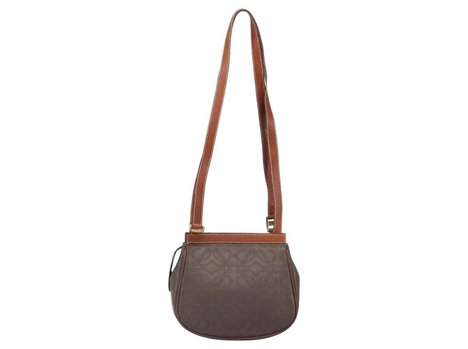 Loewe Anagram in pelle PVC Marrone - vista 2