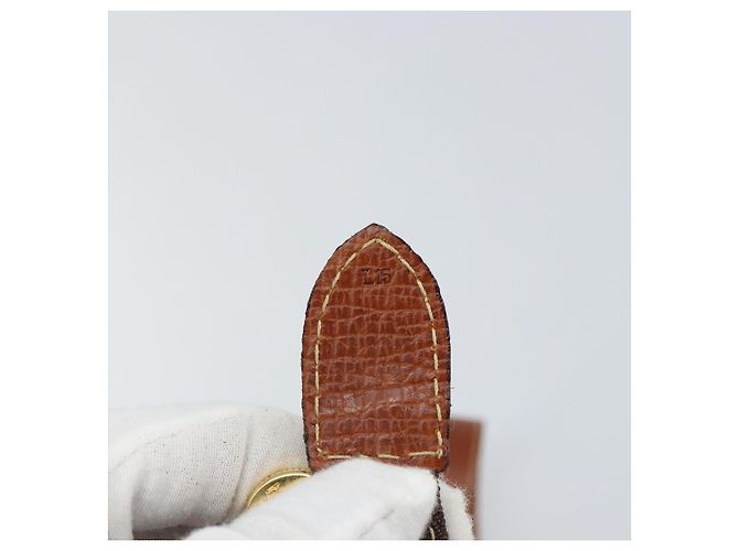 Loewe Anagram in pelle PVC Marrone - vista 6