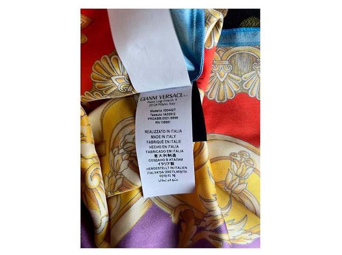 Abito Midi Nero/multicolore Versace - vista 12