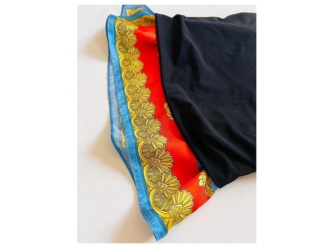 Abito Midi Nero/multicolore Versace - vista 8