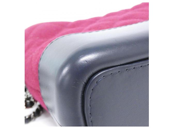 Bolsa de Ombro Chanel Gabriel Line 91810 Vermelho Bordeaux Azul marinho - vista 3