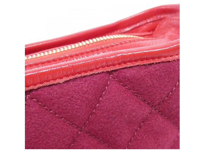 Bolsa de Ombro Chanel Gabriel Line 91810 Vermelho Bordeaux Azul marinho - vista 7