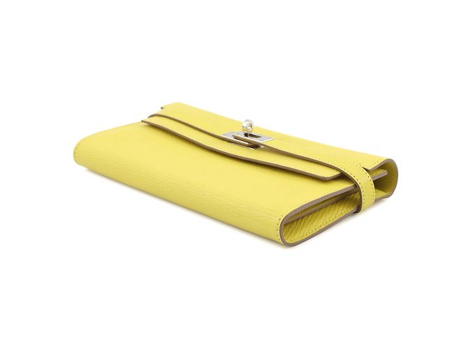 Hermès Cartera Hermes Kelly Long en Lima Dorado - vista 2