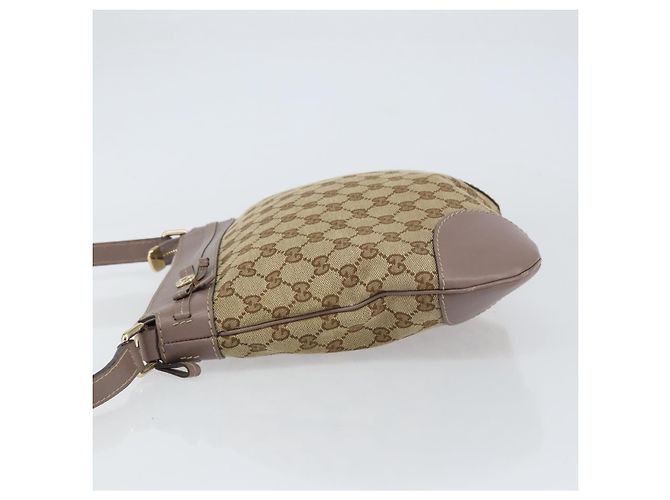 Borsa Messenger Gucci Mayfair in Canvas GG e Pelle Beige - vista 4