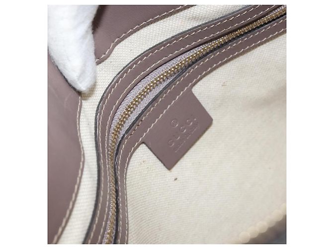 Borsa Messenger Gucci Mayfair in Canvas GG e Pelle Beige - vista 7