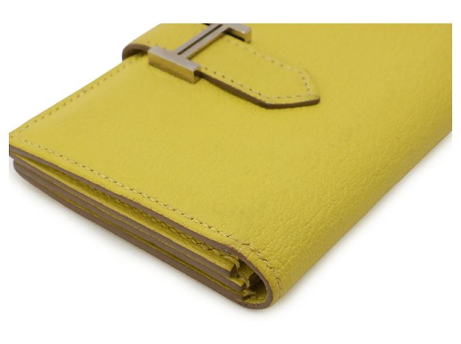 Tarjetero Bearn de Hermès en Amarillo Lima Dorado - vista 4