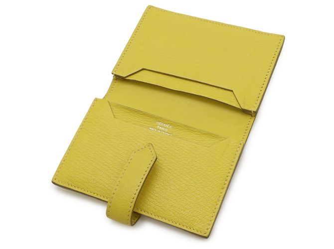 Tarjetero Bearn de Hermès en Amarillo Lima Dorado - vista 6