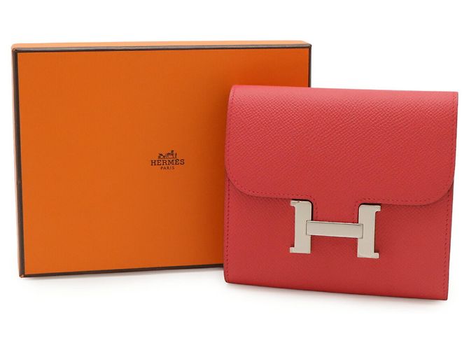Hermès HERMES Cartera Compacta Bi-fold Constance Rosa Fucsia - vista 7