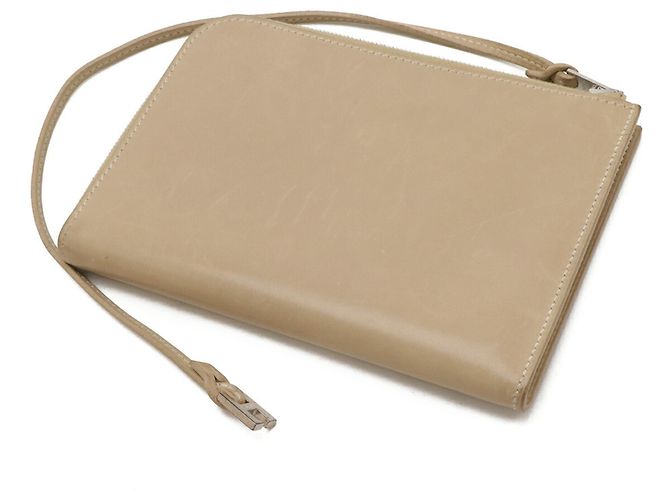 Tarjetero de cuero beige Hermès - vista 3