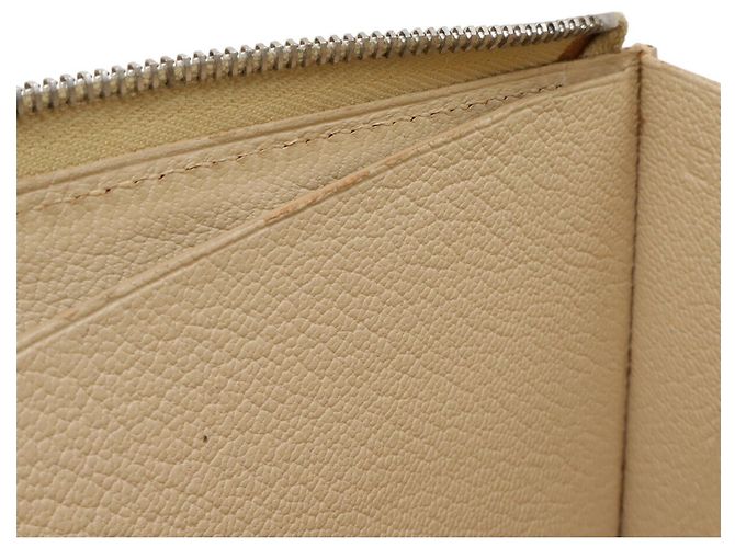 Tarjetero de cuero beige Hermès - vista 8
