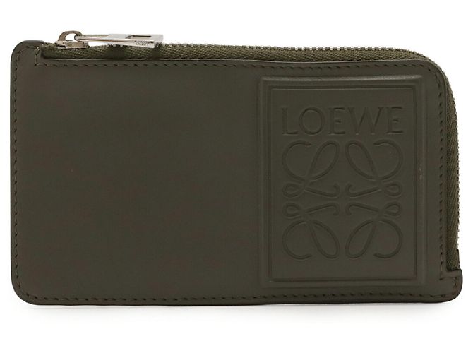 Monedero y tarjetero de cuero gris Loewe Castaño - vista 2