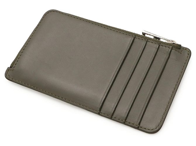 Monedero y tarjetero de cuero gris Loewe Castaño - vista 3