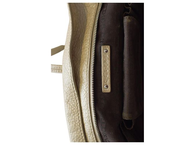Céline Borsa Celine Grande in agnello argento con doppio manico per la spesa. - vista 13