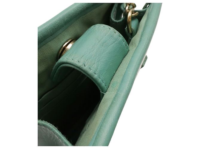 Borsa a spalla in tweed Chanel in blu-verde Multicolore Arancione - vista 10