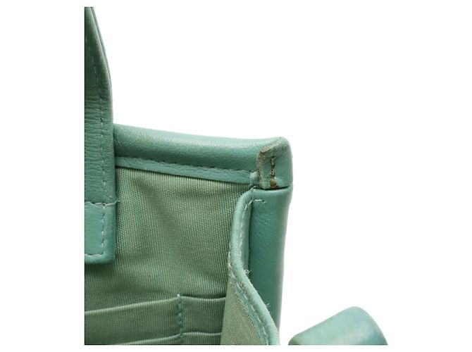 Borsa a spalla in tweed Chanel in blu-verde Multicolore Arancione - vista 8