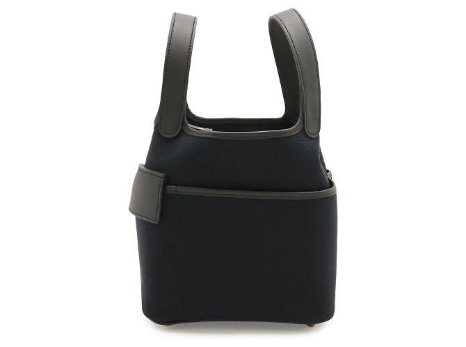 Borsa Hermès Picotin Lock 18 PM in pelle Swift nera Nero - vista 2